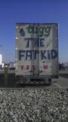 This trailer was decorated to advertise the TUGG campaign.