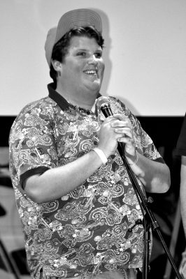 Love this photo of Jacob Wysocki answering questions during the Q&A at the Rooftop Film Festival.