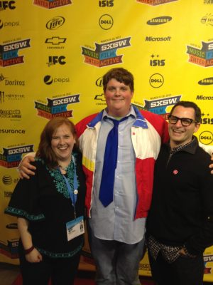 Me, Jacob Wysocki and screenwriter Michael Galvin