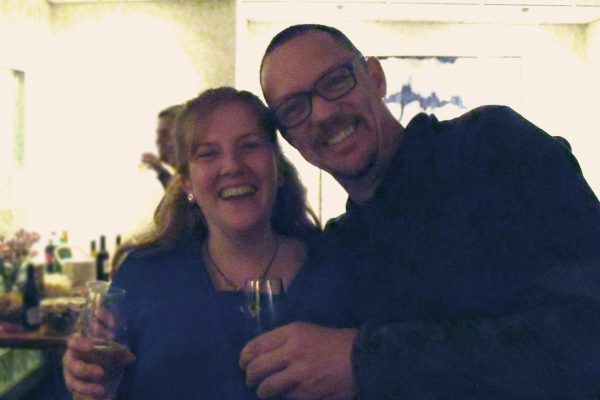 This was taken at the Curtis Brown, LTd. private screening of the film. Celebrating with champagne!